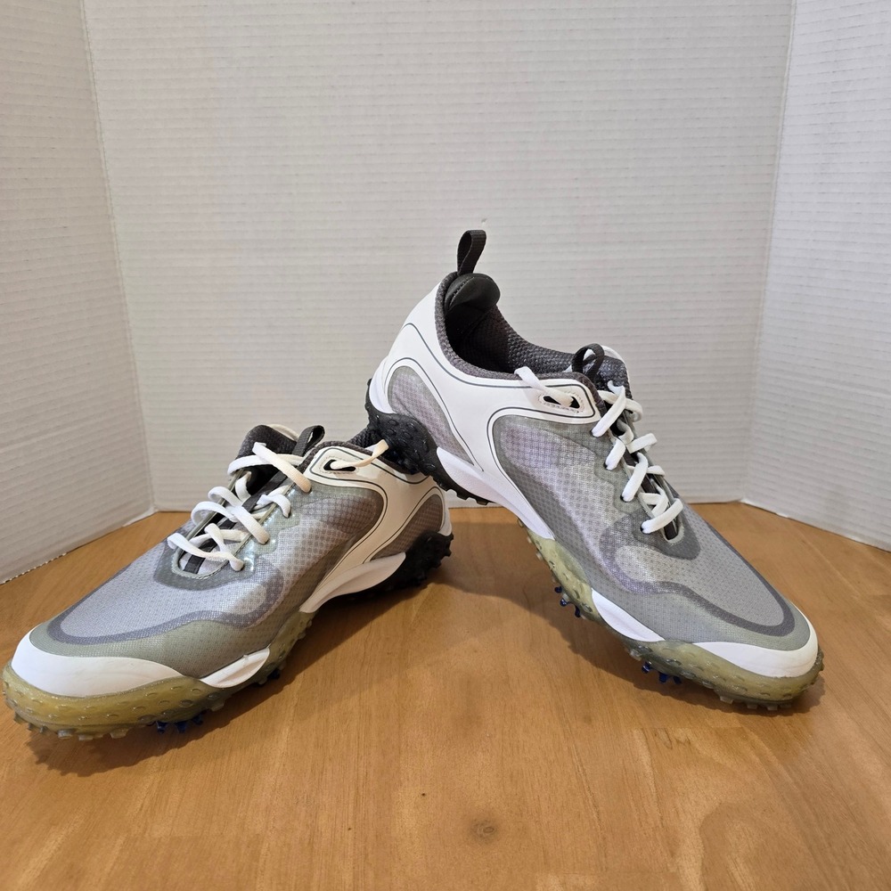 FootJoy FreeStyle Golf Shoes Mens Spiked Mesh 57330 White Grey 10M